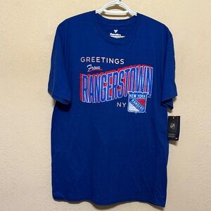 Fanatics Blue New York Rangers Short Sleeve Tee